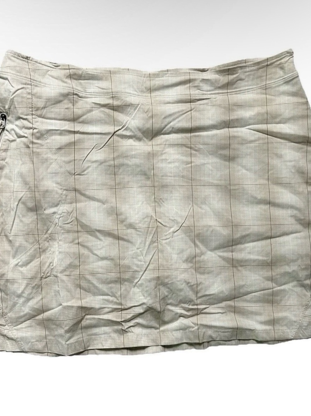 Women’s Avia Brown White Plaid Golf Skirt Size Large